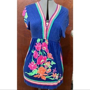 Charlotte Russe colorful V neck mini dress